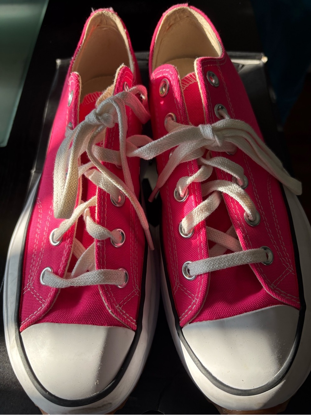 Converse Hot Pink Low-Top Canvas Sneakers